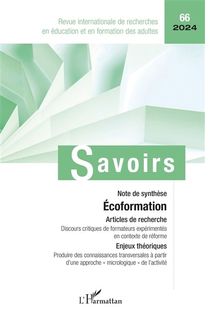 Savoirs, n°66. Ecoformation
