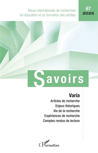 Savoirs, n°67. Varia