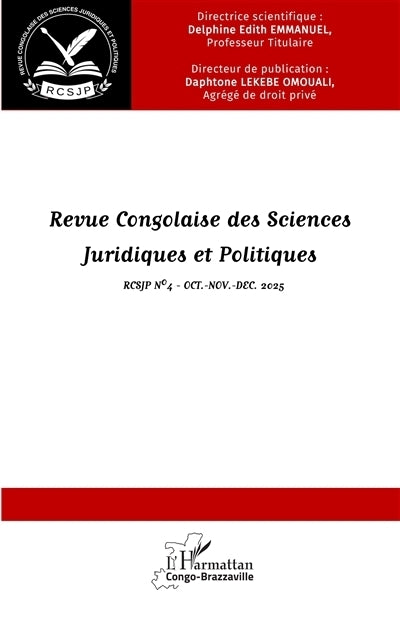 Revue congolaise des sciences juridiques et politiques, n°4