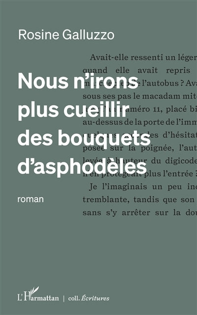 Nous n'irons plus cueillir des bouquets d'asphodèles